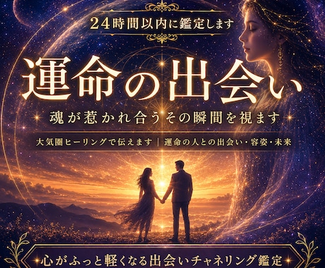 あなたの魂が運命の恋人と繋がるその瞬間を視ます 大気圏ヒーリングで伝えます｜運命の人との出会い・容姿・未来 イメージ1