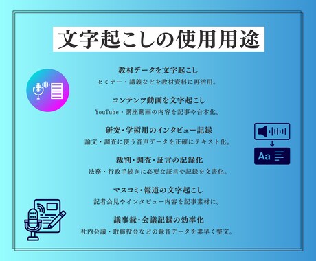 最短当日！1分50円〜音声・動画を文字起こします 最短当日対応可能！音声・動画を正確に速く対応します イメージ2