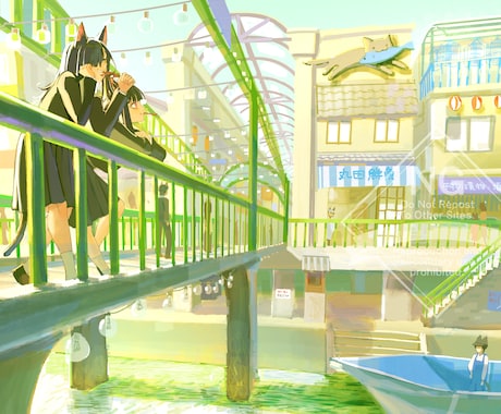 幻想的な背景イラストを描きます 商用利用可！厚塗り１枚絵を提供します！ イメージ1