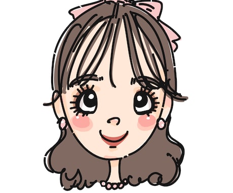 シンプルでカワイイ！インパクトある似顔絵描きます イメージ1