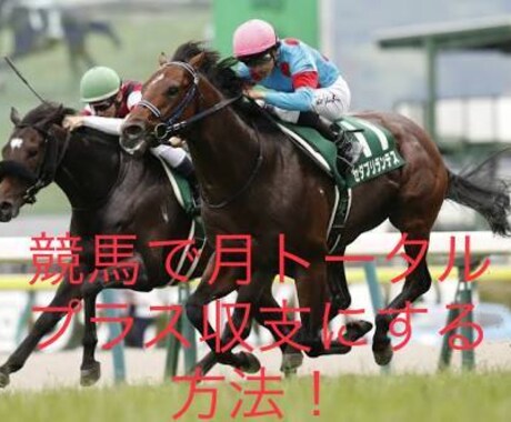 競馬で月トータルプラス収支になった方法教えます ・全然勝てない・借金で苦しい等の理由で悩んでいる貴方へ！ イメージ1