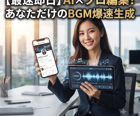 即日納品★AI高品質YouTubeBGM作ります イメージ1
