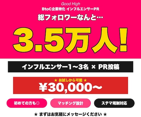 Z世代特化インフルPR1～3名で代行します Trialプラン/Z世代EC運営者のお試し認知プラン イメージ1