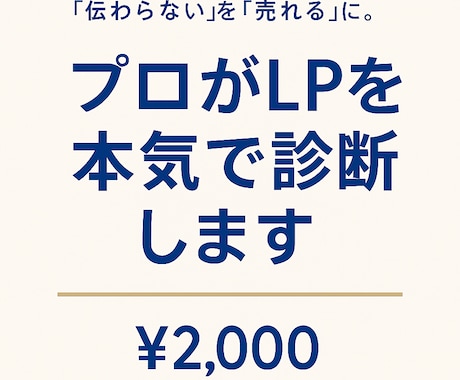 2000円でプロ診断！あなたのLP、分析します あなたのLP、損している箇所をズバッと分析します！ イメージ1