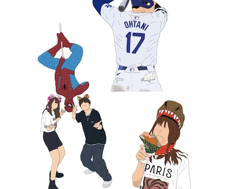 あなただけの“特別な一枚“を心を込めて描きます ご希望の人物をもとに世界に一枚だけのステッカーを作ります‼︎ イメージ2