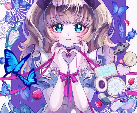 きゅるきゅるな女の子描きます SNSアイコン、配信サムネなど描かせて頂きます！ イメージ1
