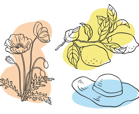 ラフ線画×シンプル着彩のオシャレなイラスト描きます ミニマルなデザインや手描き感のあるイラストをお探しの方に！ イメージ2