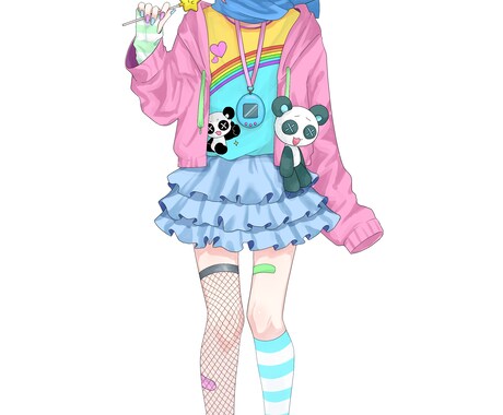IRIAM対応！かわいい立ち絵イラストを制作します 配信用にぴったりの可愛いキャラクターを描きます イメージ2