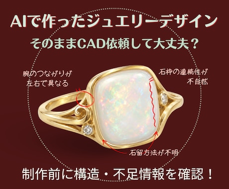 ジュエリー製作用AI画像をCAD依頼前に確認します イメージ1