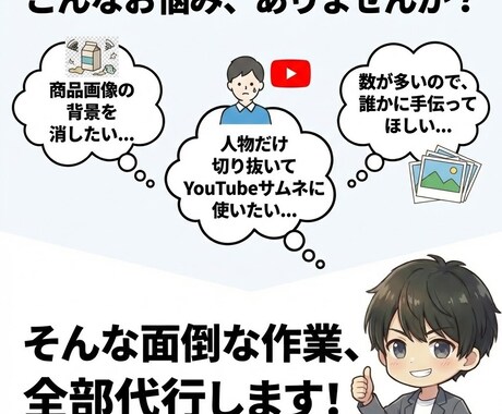 10枚1,000円！画像背景切り抜き・透過します 面倒な作業は丸投げOK！出品画像やYouTube素材に！！ イメージ2