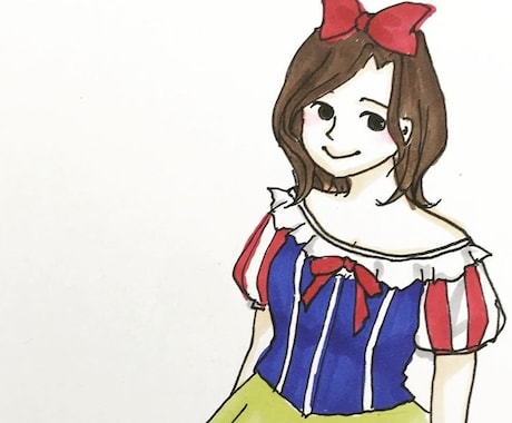 リクエストに応じて女の子イラスト描きます 心がほっこりするかわいい手書きイラストをリーズナブルに イメージ2