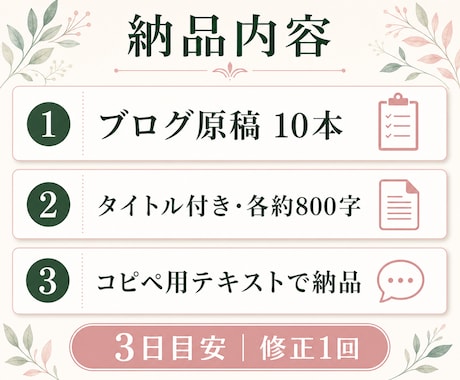 HPB掲載用ブログ10本を作成します 忙しいサロン向け、コピペで使える原稿を3日で納品 イメージ2