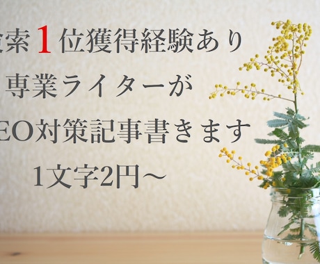 SEO対策記事・2000字/4000円～書きます 【プロクラウドワーカー認定ライター】検索1位を目指す記事 イメージ1