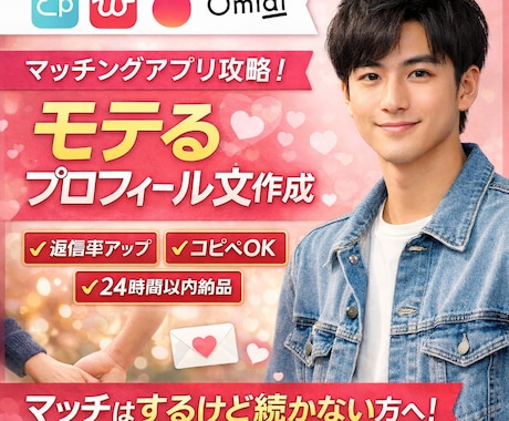マチアプで返信率上がるプロフィール作成します 何を書けばいいかわからない方へ イメージ1