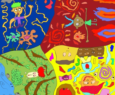 世界に一つだけのデジタルアートを描きます 唯一無二の独特な世界観と色彩のアートをお届けします イメージ1