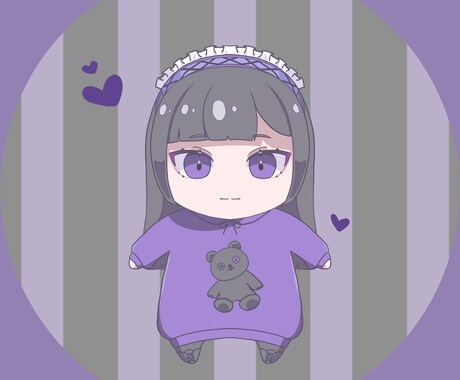 かわいい女の子のぬい風アイコン描きます ぬいぐるみ風のイラストです。自分だけのアイコンが欲しい方に イメージ2