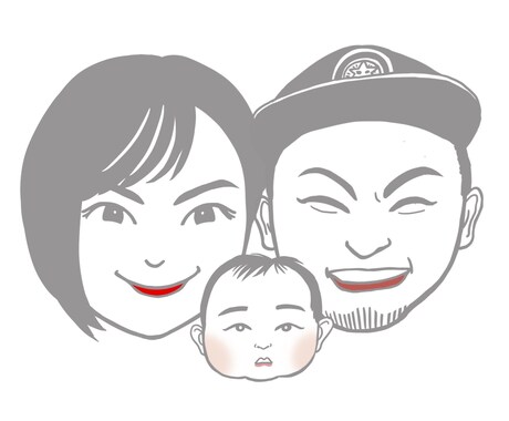 似顔絵を制作します 思い出に。プレゼントに。家族、夫婦、恋人、友達 イメージ2