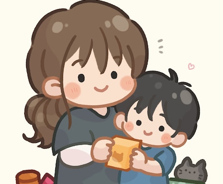 やわらかいタッチで海外風似顔絵イラストを描きます イメージ1