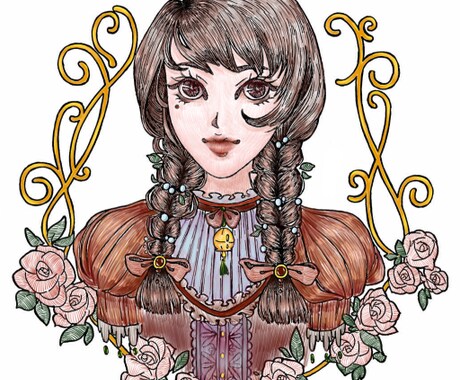 昔風のイラスト・アイコンを作成いたします 最短２日！特別な風格で、細かいところまでちゃんと描きます イメージ1