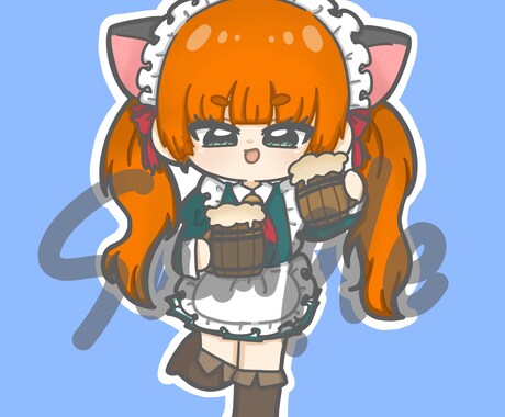 アイコンやグッズに使えるゆるいイラスト描きます 商用利用OK◎ゆるっとした似顔絵、キャラクター得意です！ イメージ2
