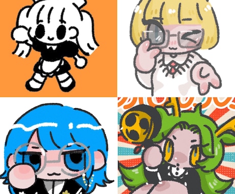 ゆるかわいいアイコンなどを制作します ♡SNS等アイコンゆるかわいくしてみませんか♡ イメージ1