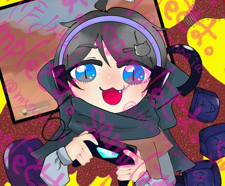 ご希望のSNSデフォルメアイコンイラスト描きます 幸せなイラストから闇系まで！！ イメージ2
