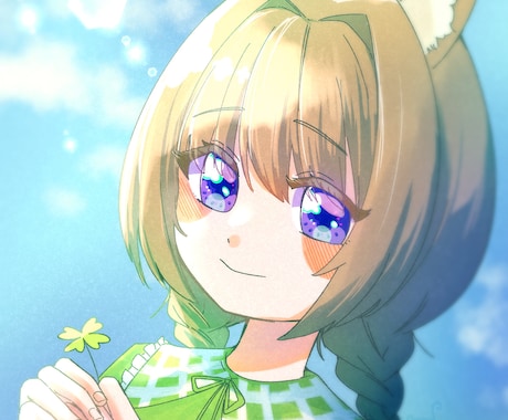 胸上2000円〜/優しい絵柄のイラスト描きます イメージ1