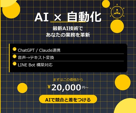 ChatGPT連携の業務AIツールを作成します AI技術をあなたのビジネスにカスタマイズして導入します イメージ1