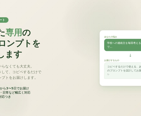 あなた専用AIプロンプトを設計しますます コピペするだけで使えるプロンプトをお届け イメージ1