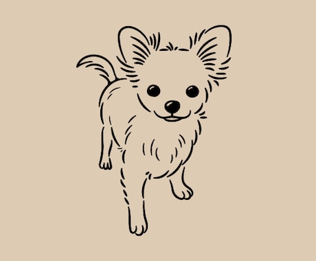 わんちゃん限定！愛犬を可愛いゆるい線画で描きます イメージ1