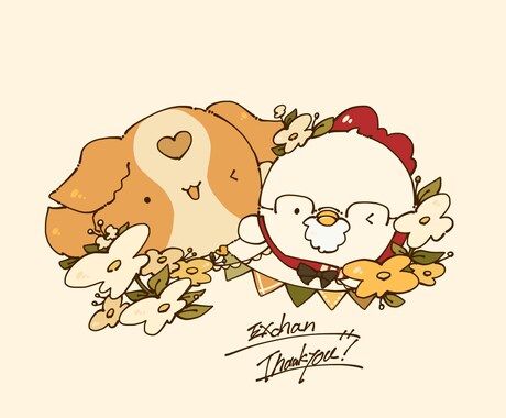 ほのぼの系やわらかいタッチでイラストを描きます 笑顔になるような温かい雰囲気にキャラクターの日常を描きます イメージ2