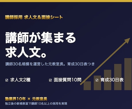 塾の講師募集の求人文と面接質問を作ります イメージ1