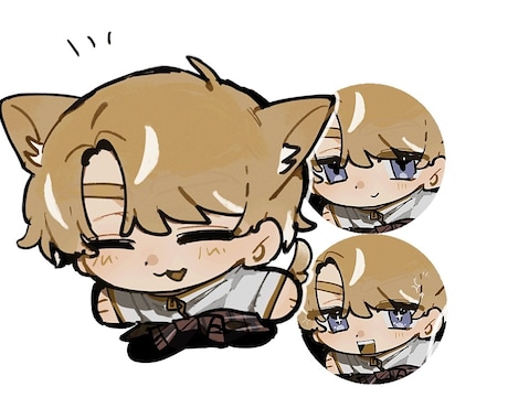 ザカザカ質感のSDキャラ即描きます スピード納品でもちもちSDキャラをご提供します！ イメージ2