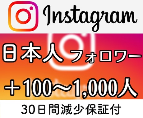 日本人フォロワー 100~1,000人増加します いいね/リール再生数増加 にも対応可 イメージ1