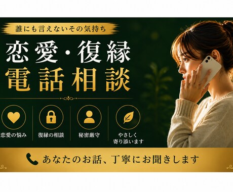 恋愛・復縁のお悩みを優しくお聞きします 誰にも言えない恋のお悩みに寄り添います イメージ1