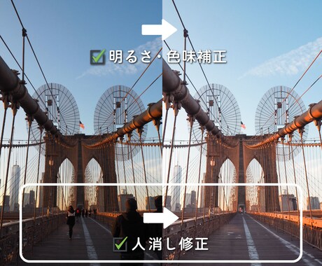 SNS・アルバム用に！旅の思い出写真を映えさせます 【10枚3000円】まとめて一気に人消し・明るさ・ぼかし補正 イメージ2