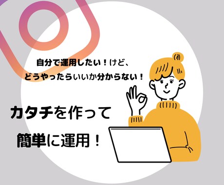 Instagramの基盤を作ります 競合調査、投稿物の見直をして売上につながる道を作ります。 イメージ1