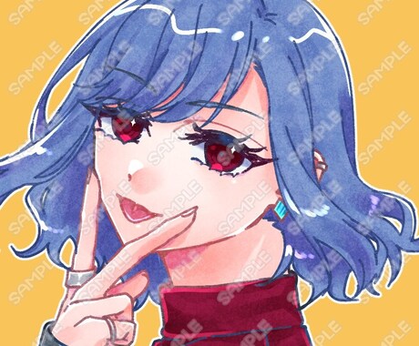 SNS用アイコン描きます あなたを代表するアイコンを描きます イメージ2