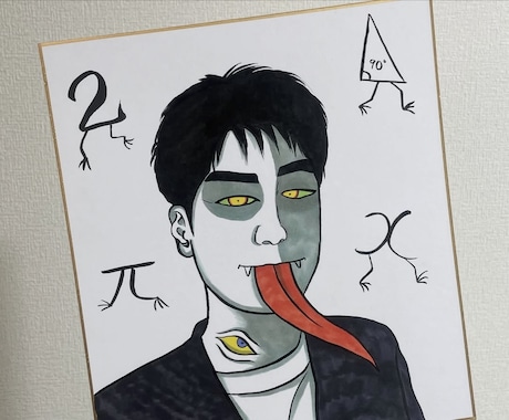 人物やペットの似顔絵を描きます 妖怪化似顔絵をオーダーメイド。 イメージ2