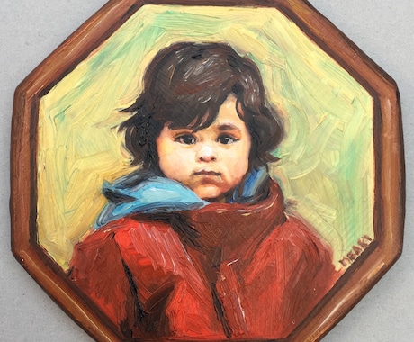 似顔絵を油絵の具で描きます 本格的な油絵を飾って見ませんか？ イメージ1
