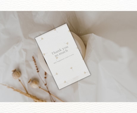 韓国っぽ〇Thank you card作成します サンキューカード、結婚式、商品タグ　送料無料で承ります。 イメージ2