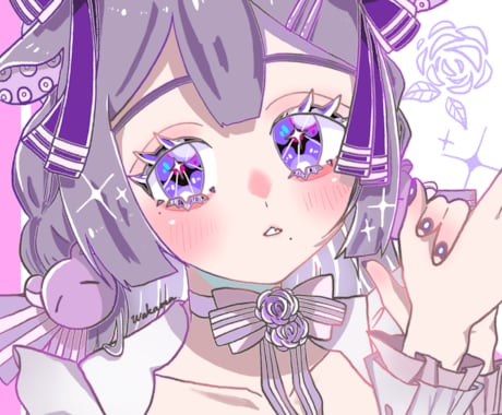 安価でキラキラなアイコン用オリキャラ描きます キラキラな瞳が特徴です！気軽にオリジナルキャラのイラストを！ イメージ1
