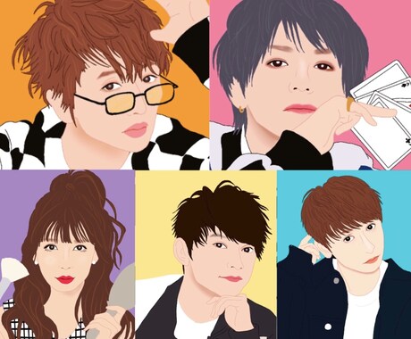 お写真そのまま可愛く美しく似顔絵描きます ネットプリント・アルバム・プレゼント・SNSにも♡ʾʾ イメージ1