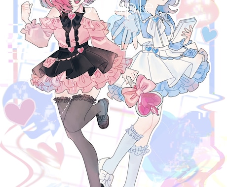 最短当日で地雷系やサブカル女子のイラスト描きます 初めての方も大歓迎！アイコンからキャラデザまで丁寧に対応 イメージ2