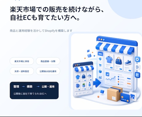 楽天市場を活かしたShopify自社ECを作ります イメージ1