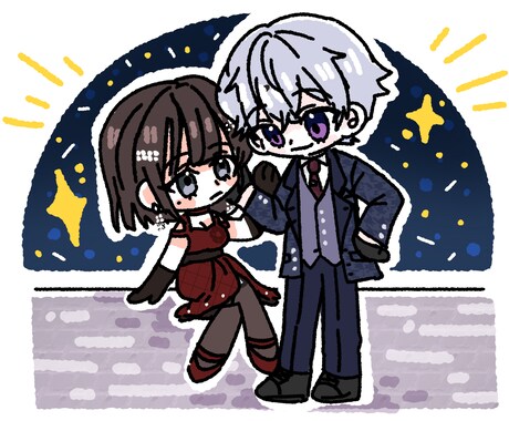 2日以内完成! SDイラスト制作いたします 可愛い全身SDイラストを作成します！ イメージ1