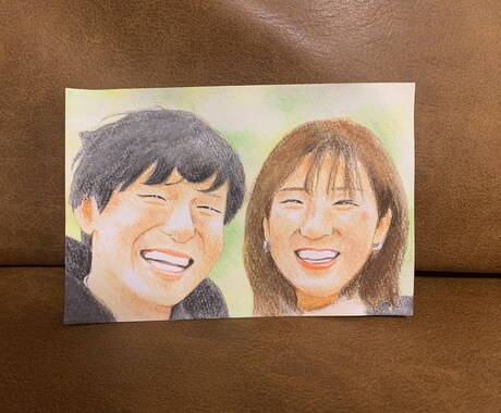 やさしい手描きタッチで似顔絵をお作りします 思い出の一瞬を、やさしい色と表情で形にします。 イメージ2