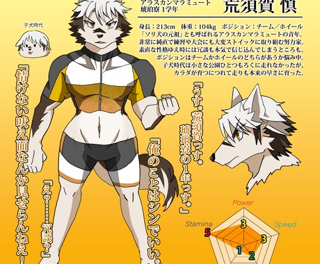 キャラシートの英訳します うちの子のキャラシートを英語でも！ イメージ2