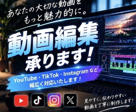 動画編集承ります！SNS・YouTube対応ます イメージ1