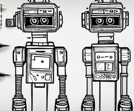 ロボットのイラストを販売しています CGで制作した各種ロボットの骨組み イメージ2